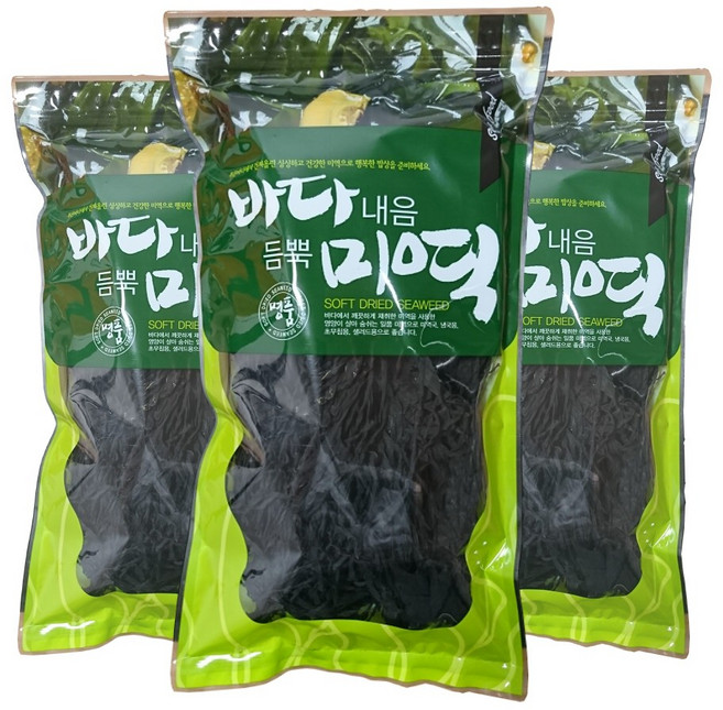 [대해푸드] 햇미역 완도 미역 100g (3개) 국내산100%, 3개
