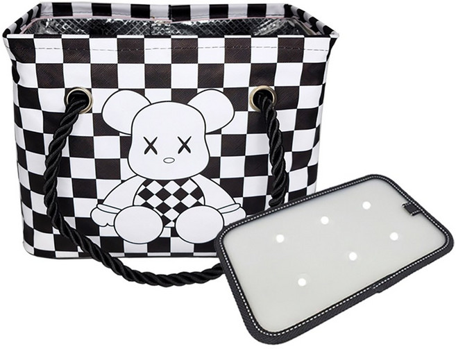 뷰레이터닷컴 베어브릭 받침대포함 수영가방, 블랙