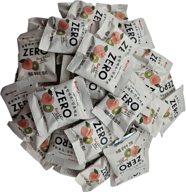 리치몰 롯데 제로 슈가프리 후르츠젤리 복숭아 키위맛 개별포장 45개입, 45개