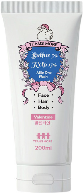 팀스모어 올인원 워시 발렌타인, 1개, 200ml