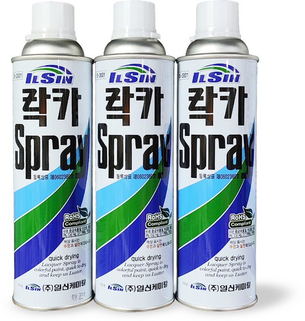 일신 락카 스프레이 420ml 방청 도색 페인트 무광 유광 코팅 리폼 금색 흑색, 적색 10개, 10개