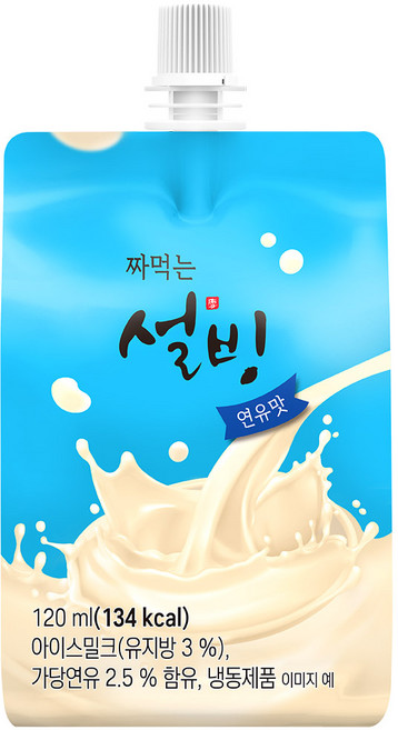 짜먹는 설빙 연유맛 120mlx 9개입_아이스크림, 9개, 120ml