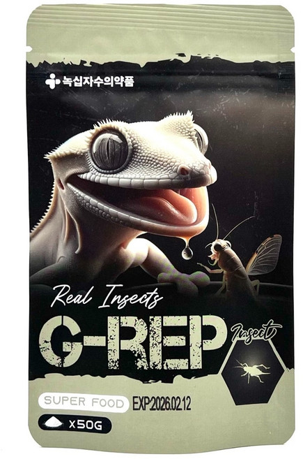 녹십자 지렙 G-REP 곤충맛 슈퍼푸드 크레스티드 게코사료, 1개, 52g