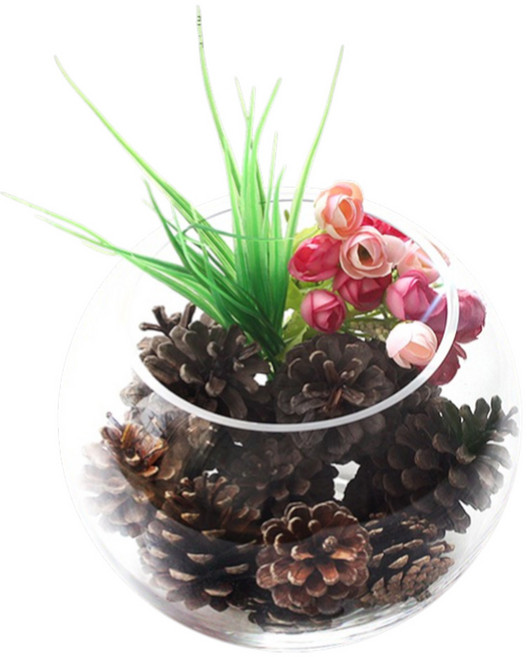 힐링 솔방울 가습기 컬러볼 - (천연가습어항), 1개