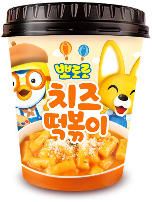 뽀로로 치즈 떡볶이 110g (무료배송), 8개