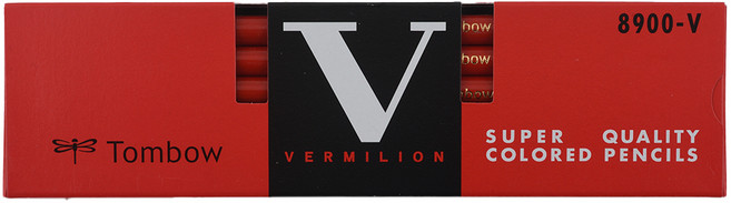 [톰보] 8900 연필 미술용 전문가용 레드 블루 12자루, 1. V, 1. V, 1개