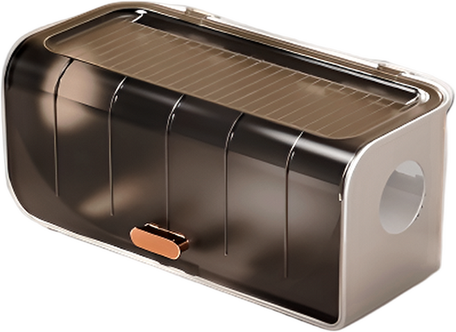 쪼이소 모던심플 멀티탭 정리함, 블랙화이트, 1개