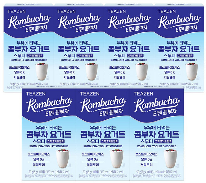 티젠 콤부차 요거트스무디, 7박스, 10개입, 5g