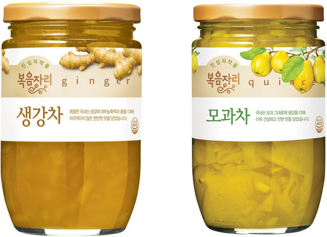 [복음자리] 생강차 470g + 모과차 480g 국산 생강 모과