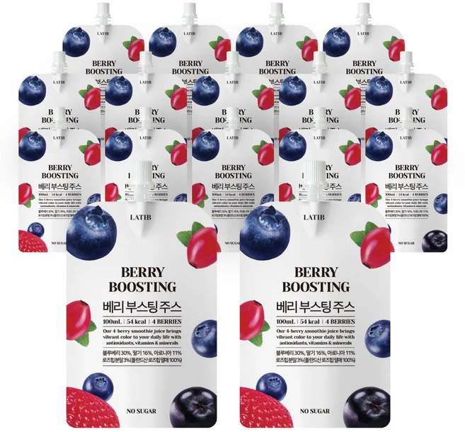 [라티브] 4가지 베리의 강력한 항산화 시너지 베리부스팅 주스, 28개, 100ml - 쿠팡
