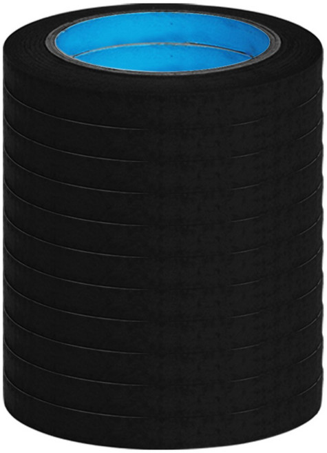 컬러 마스킹 종이테이프 (12mm x 40M -10개입) 블랙, 10개