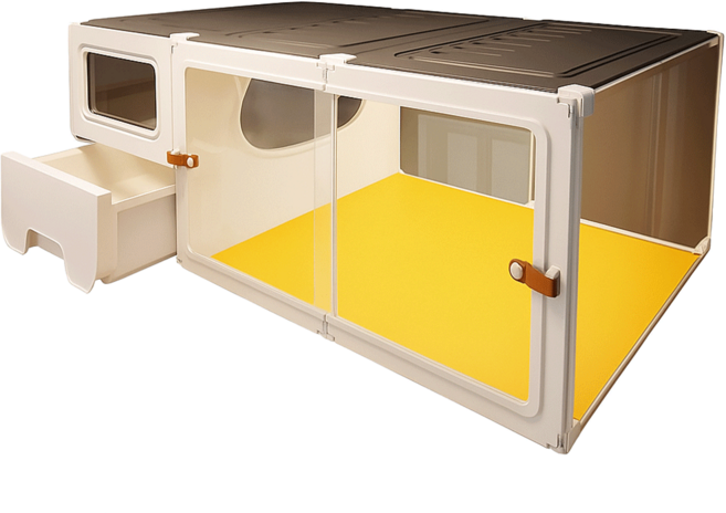 고양이 방 호텔 놀이터 가구 아파트 서가 빌라 숨숨집, 1개, 화이트