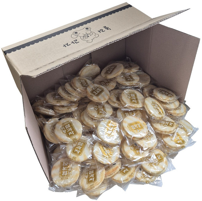 [놀러과자] 미왕 쌀과자 갓구운맛 대용량 개별포장, 90개, 10.9g