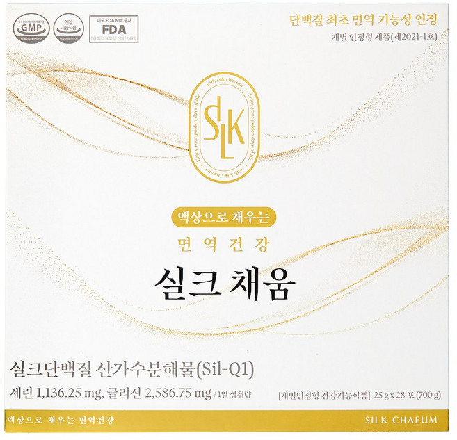 부모님 건강선물 마시는 단백질 면역력영양제 실크채움(28회 분) 액상타입, 1세트, 28회분