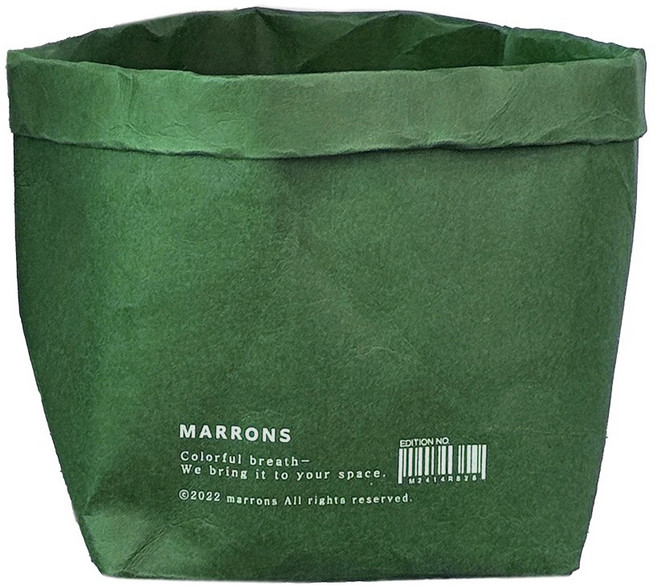 마롱즈 페이퍼 바구니, 그린, 1개