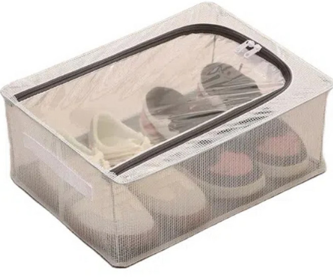 모아봐 침대 밑에 이불과 신발을 보관할 수 있는 2팩 다기능 수납함, 2개, 하얀색