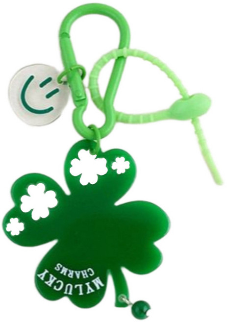 네잎 클로버 아크릴 키링, 그린, 1개