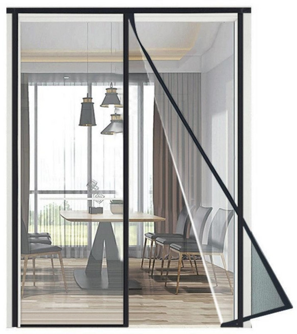 유티즌 방풍비닐 커튼 EVA 방문 현관문 베란다 자석바람막이 투명EVA그레이, 1개