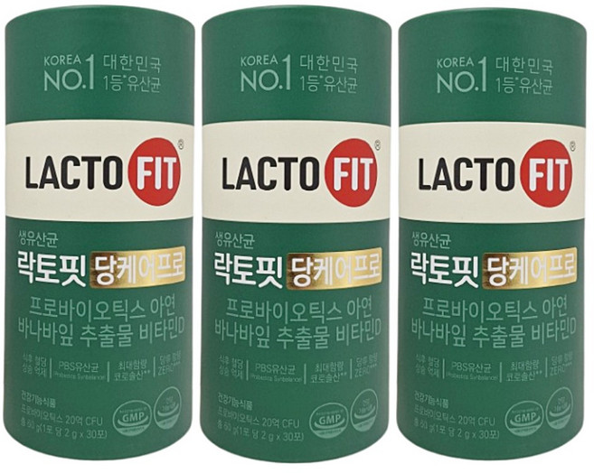 락토핏 종근당건강 당케어 프로 30p, 30회분, 3개