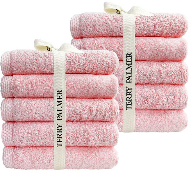 테리파머 호텔 수건 200g 30수 면사, 베이비핑크, 10개