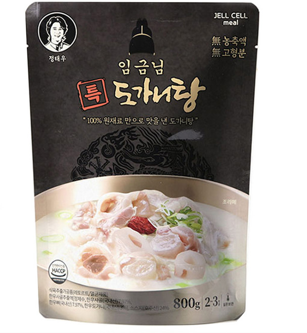 [온니판다] 프리미엄 한우사골 정태우의 임금님 특 도가니탕/두툼한 소스지 대용량 간편조리 도가니탕/HACCP 인증 육수제조 특허, 4개, 800g