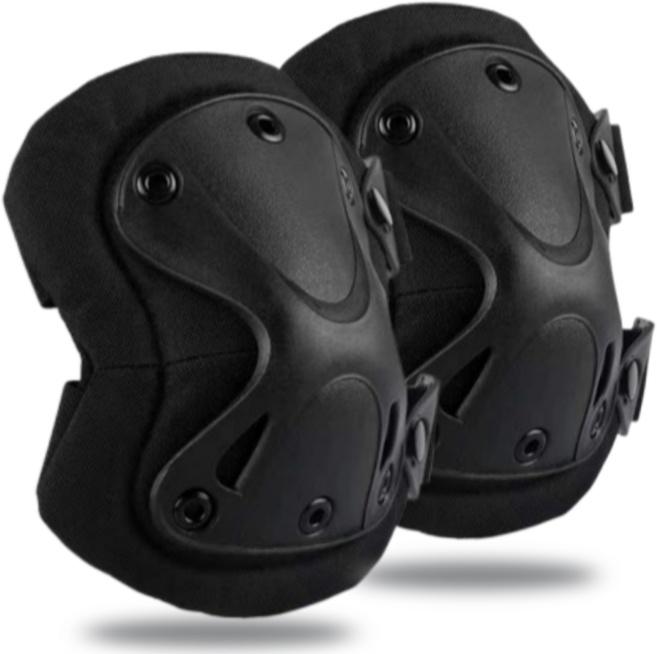 생활예찬 야외 현장 시공 쿠션 작업용 무릎 보호대 패드, 블랙, 1세트
