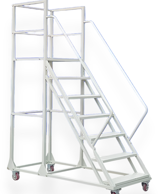 스텝포스 믿음직한 고소 작업대 안전 고공 사다리 우마 이동식 발판 계단식 대차, 1개