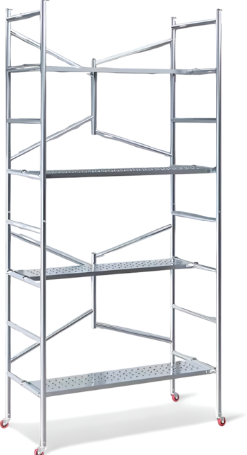 스틸스텝 믿고쓰는 고소작업대 안전 고공 비계 아시바 작업대 시스템 이동식 접이식, 1세트
