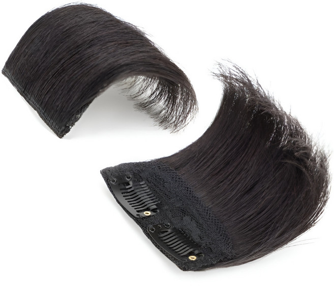 셀레비 뿌리볼륨 가발 정수리 헤어피스, 2개, 다크 브라운