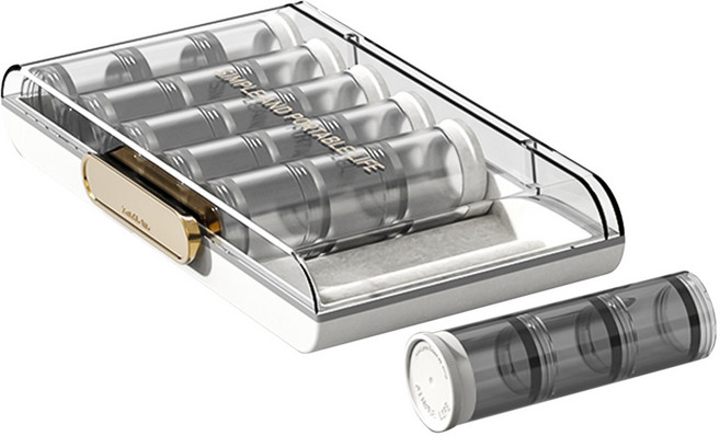 투데이리빙 프리미엄 휴대용 대용량 알약 약통 케이스 7칸 요일별 영양제 비타민 약 보관 영양제통 일주일 7day 소분통 알약통 약케이스, 화이트, 1개