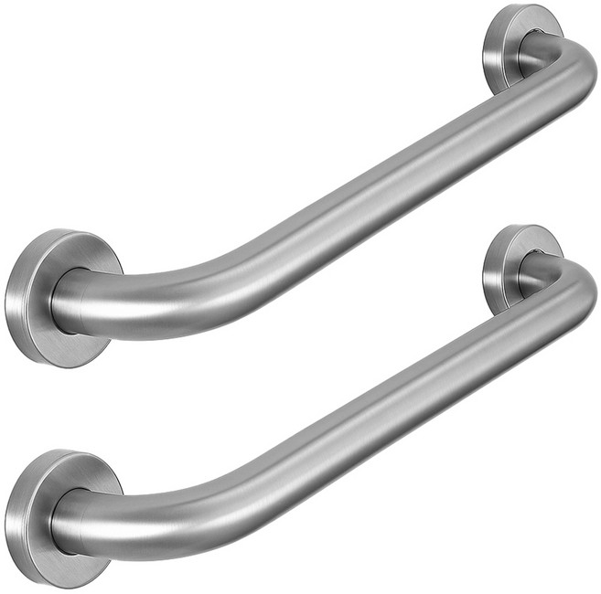 1+1 안전 손잡이 설치 식 화장실 실버 욕실 목욕 변기 안전바 복도 계단 보조 핸드레일 일자 봉 난간 대, R99677A(2개, 1세트