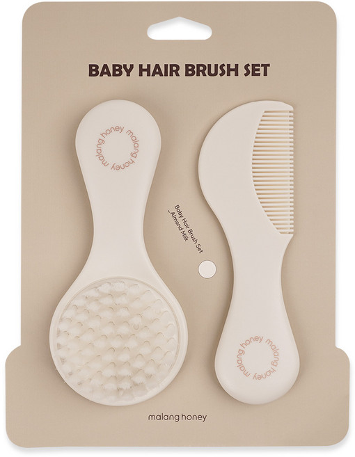 말랑하니 브러쉬 아기빗 세트, 1개, 아몬드밀크