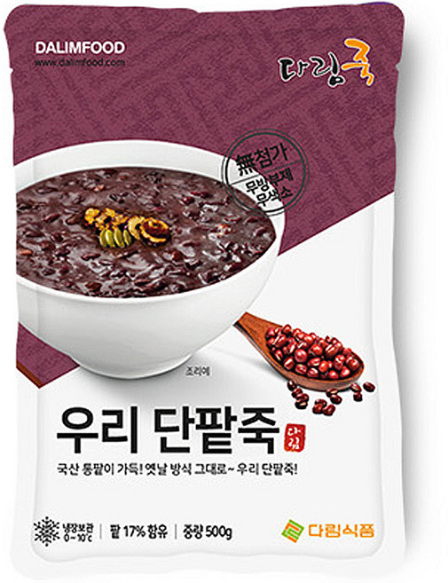 다림식품 국내산 팥으로만든 우리 단팥죽 500gX3개, 500g, 3개