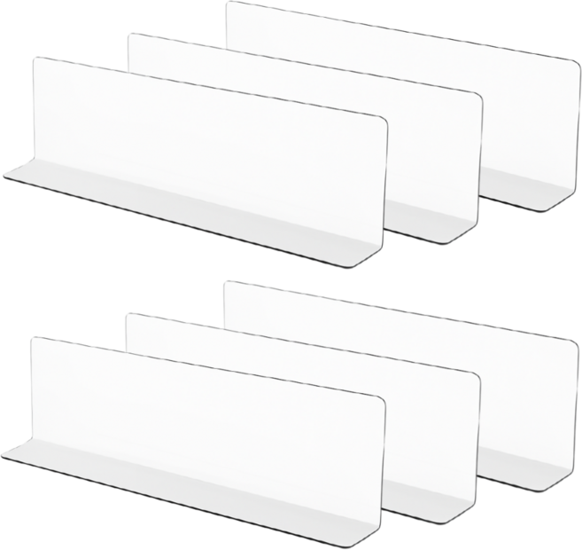 크랜브랑 먼지차단 굴러감방지 틈새 가림막 40 x 4 x 12cm, 6개, 투명