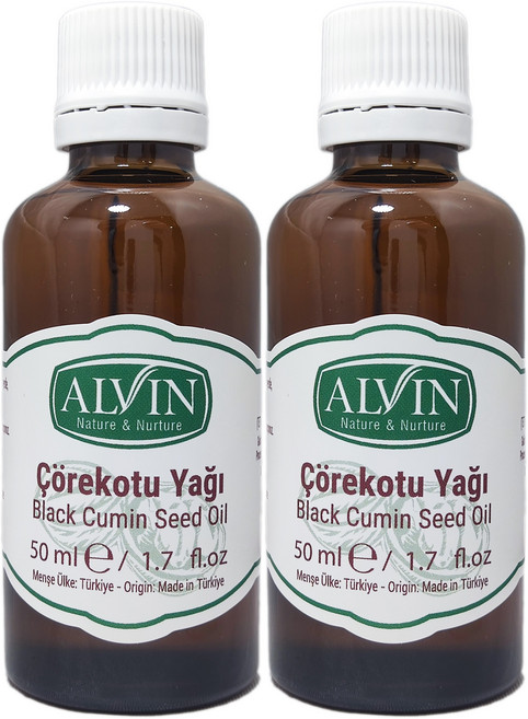 블랙커민씨드 오일 100% 저온압착 터키산 블랙커민 커민씨드 오일 Black Cumin Seed Oil 50ml, 2개