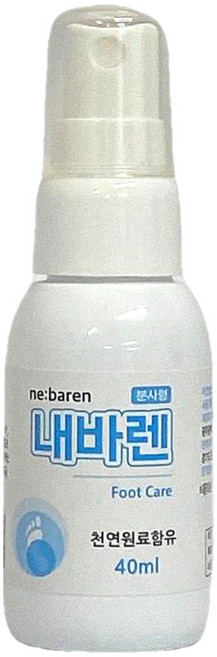 뿌리는 발관리 스프레이 내바렌 40ml, 2개입, 1개