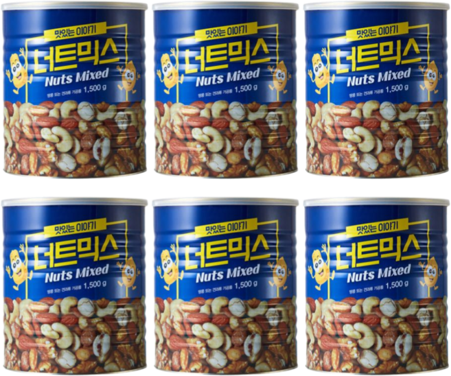 맛있는이야기 너트믹스 1박스 믹스너트 견과류세트, 1.5kg, 6개