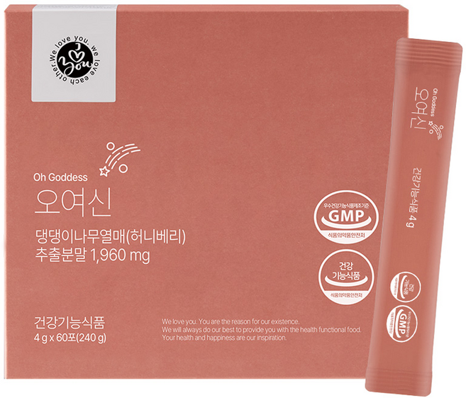 옹쌔므옹땜 오여신 1박스(4gx60포), 1개, 240g