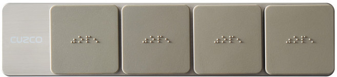 쿠스코 ZC-C90 4구 빌트인콘센트 선택형 멀티탭 매립콘센트(파워코드 포함), 콘+콘+콘+LAN, 라만차올리브, 1개