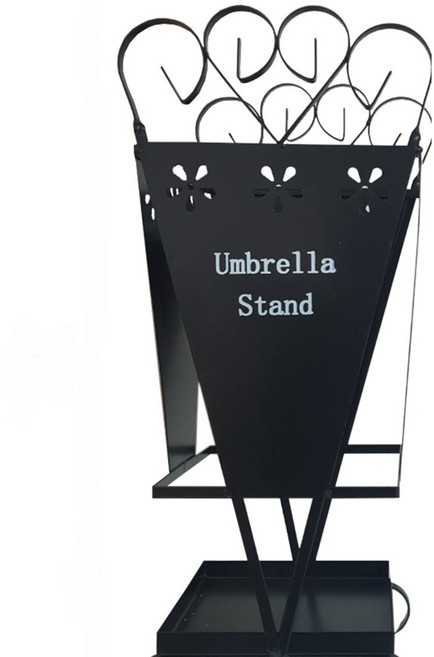 하트 우산꽂이/슬라이딩 물받이부착/국내산, 검정색, 1개