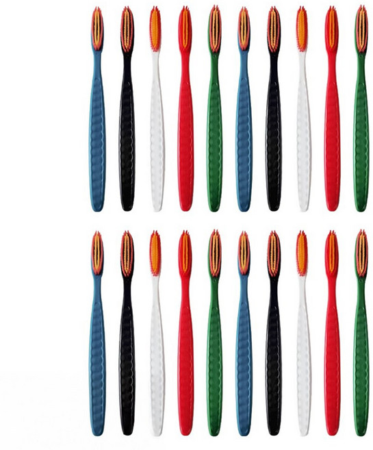 투데이리빙 대용량 세트 대왕 칫솔 미세모 왕칫솔 부드러운 탄력 큰칫솔 잇몸 치아 케어 대두 롱칫솔 시원한 왕헤드 통칫솔 소프트 브러쉬, 1세트, 20개입