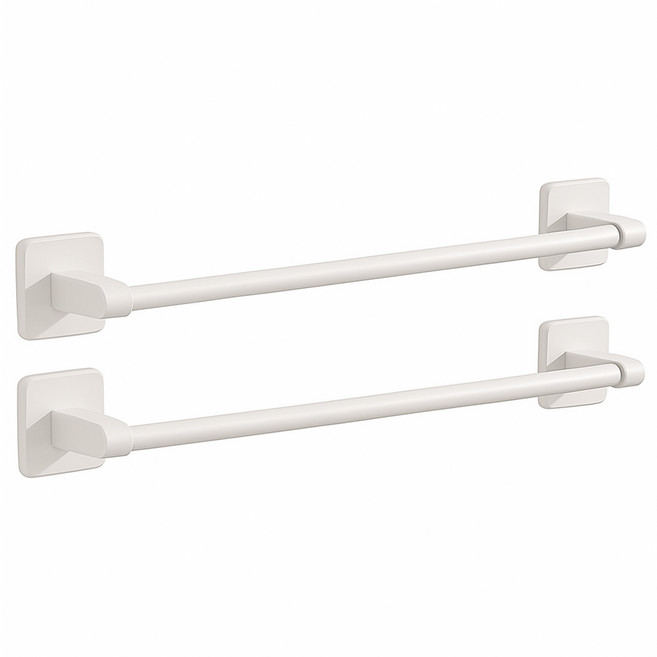 투데이리빙 1+1 무타공 대형 욕실 수건 걸이 강력 접착 부착식 호텔 화장실 고급 타올 거치대 접착식 다용도 만능 타월 걸이대, 2개, R98340W(아이보리