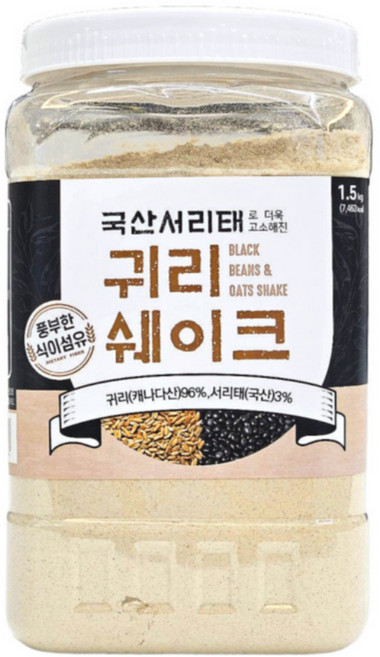 태광선식 국산서리태로 더욱 고소해진 귀리쉐이크, 1.5kg, 1개