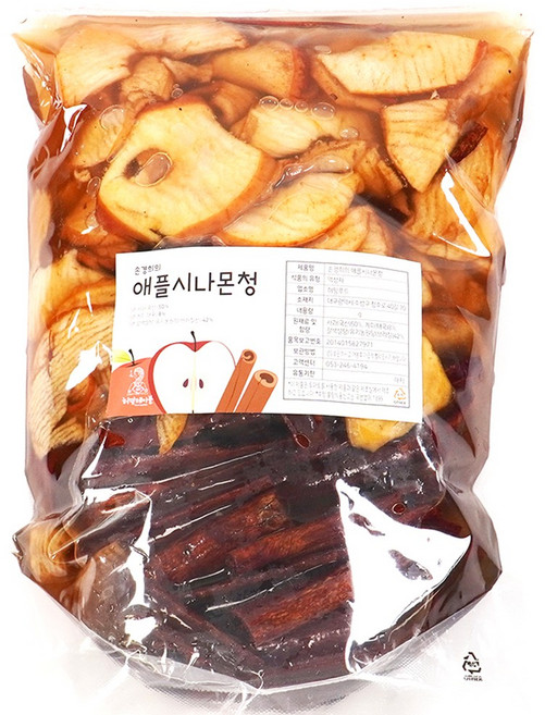 유기농원당 애플시나몬청 프리미엄 수제청 대용량 허밍테이블, 애플시나몬청2kg, 1개, 2kg, 1개입