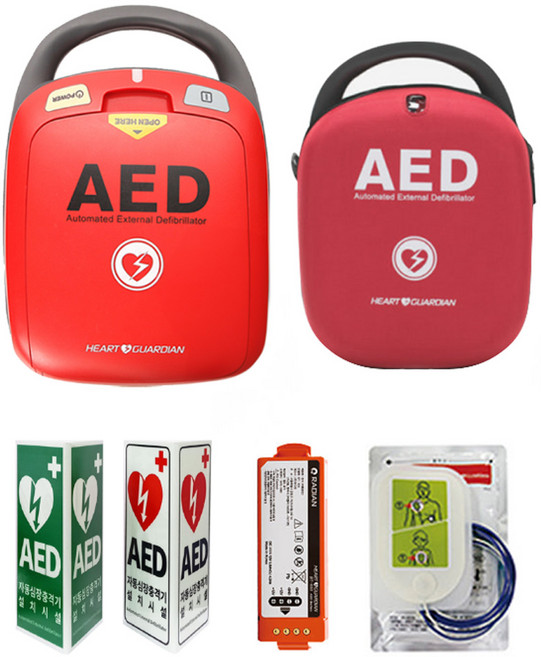 오늘출발 / 라디안 자동 제세동기 HR-501 본품세트 / 휴대용 AED 자동 심장 충격기, 1개