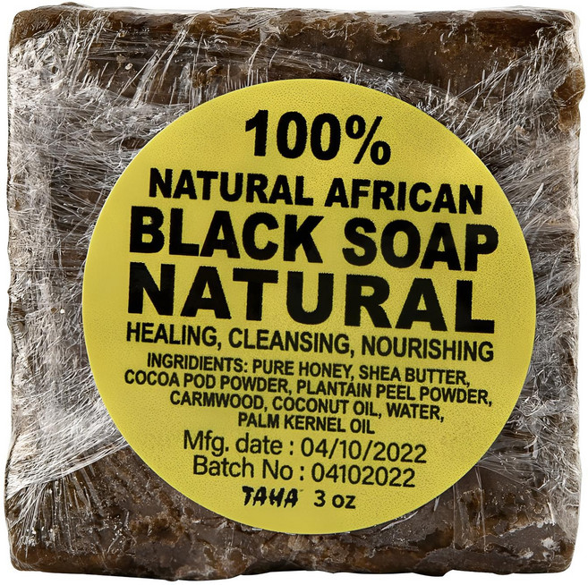 타하 천연 블랙솝 아프리칸 블랙비누 클렌징 비누 85g, 1개, 1개