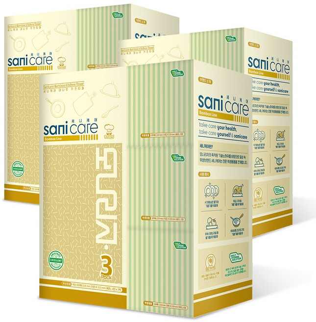 모나리자 세니케어 대나무 뽑아쓰는 키친타올, 9개, 100개입