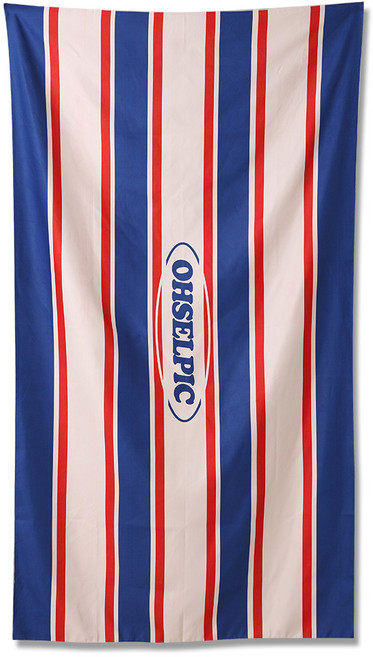 오셀픽 특대형 시그니처 스트라이프 비치타올 여행 소풍 비치타월 큰수건, 셀린 네이비, 1개