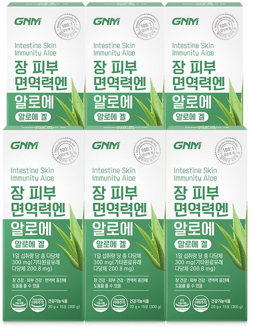 GNM 장 피부 면역력엔 알로에 / 먹는 알로에겔 이뮨 젤리스틱 장건강 피부건강 면역력증진, 20g, 90개
