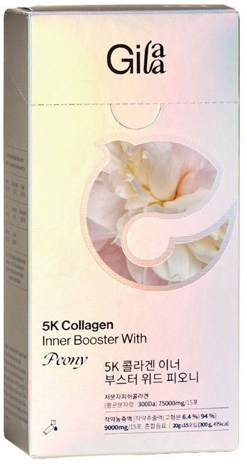 300달톤 저분자 피쉬 콜라겐 5000mg 히알루론산 비타민C 국내산 액상 복숭아맛 길라 5K 콜라겐 피오니, 1개, 300g